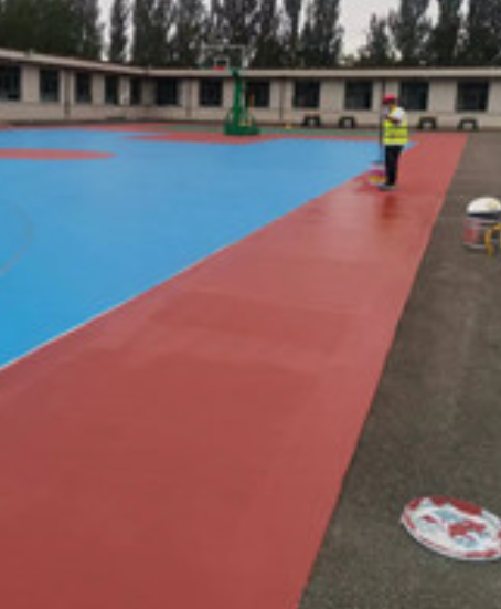 排湖风景区旧篮球场地面改造翻新整改   